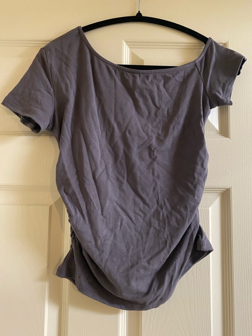 Women's Short Sleeve Scoop Neck Bodysuit - Gray